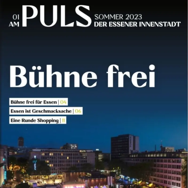 Titelseite Am Puls der Essener Innenstadt, Sommer 2023