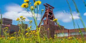 Doppelbock-Fördergerüst des UNESCO-Welterbes Zeche Zollverein