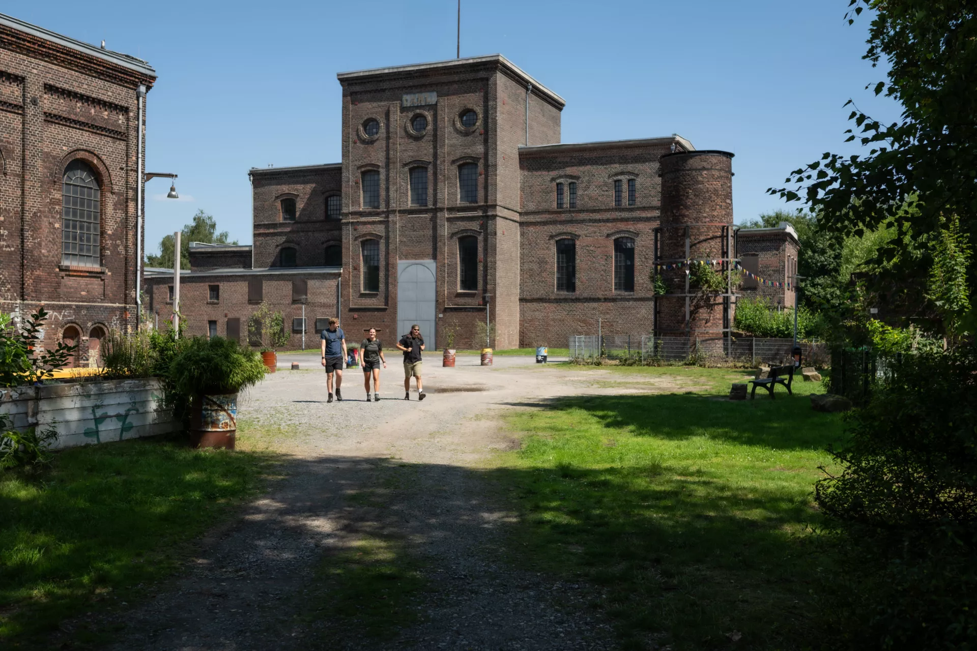 Wanderer auf der Zeche Carl