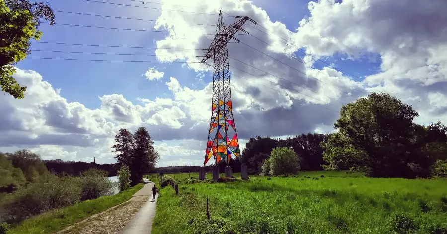 Ruhrtal met de vuurtoren in Hinsel